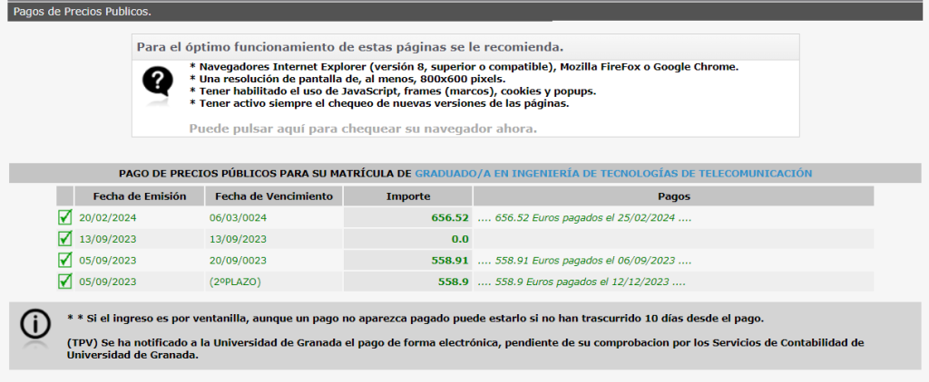 Pago UGR