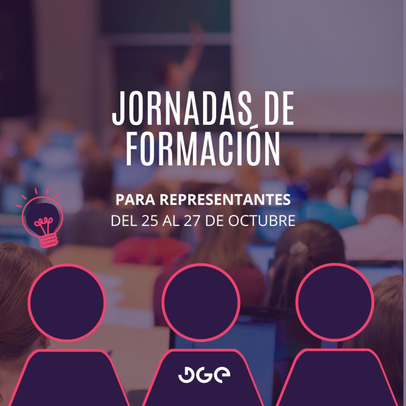 X Jornadas de Formación Clase difuminada de fondo con el título y las fechas